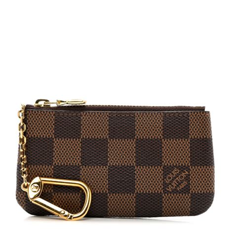 LOUIS VUITTON Damier Ebene Key Pouch 1240264 FASHIONPHILE