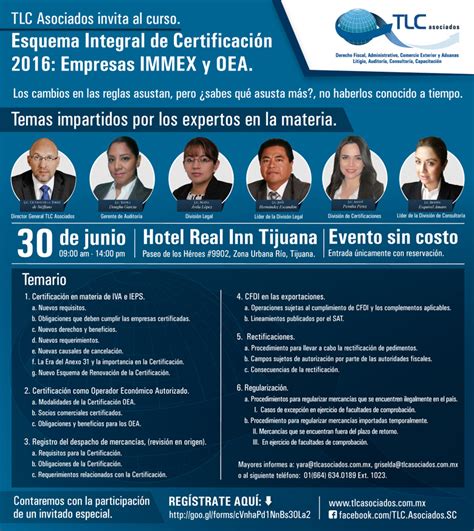 Esquema integral de certificación 2016 Empresas IMMEX y OEA TLC