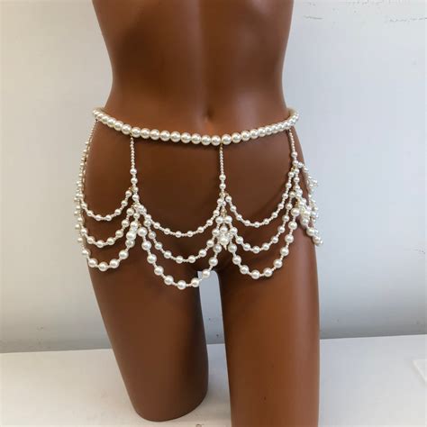 Pearl Waist Chain Body Chain Beach Bikini Chain Carnival Party Sexy