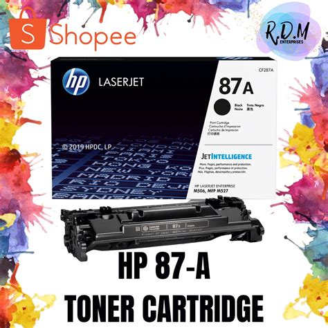 Hp 87a Laserjet Toner Cartridge Black Cf287a Shopee Philippines