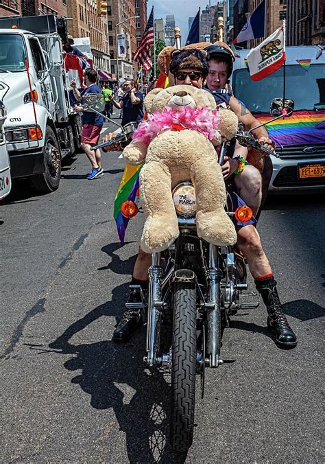 Gay Pride Parade Nyc 6 24 2018 Motorcyclists And Teddy Bear Photograph By Robert Ullmann Pixels