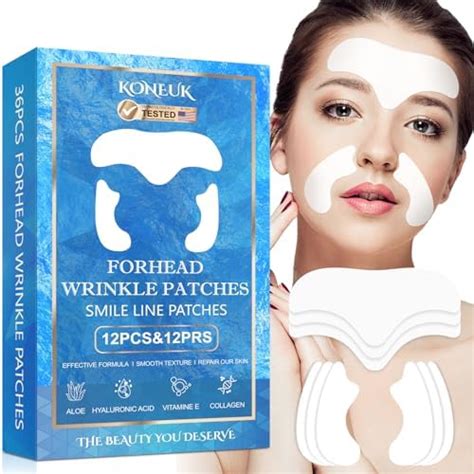 Amazon KONEUK 12Pcs Forehead Wrinkle Patches And 24Pcs Smile Line