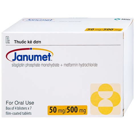 Thuốc Janumet 50mg500mg Trị Bệnh đái Tháo đường Type 2