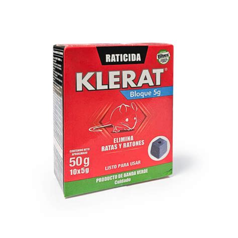 Rodenticida Klerat Mini Bloque 1 kg Control Doméstico y Profesional