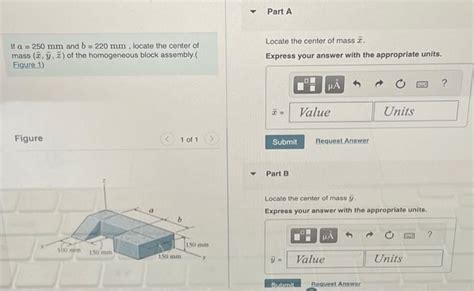 Solved If A 250 Mm And B 220 Mm Locate The Center Of Mass Chegg