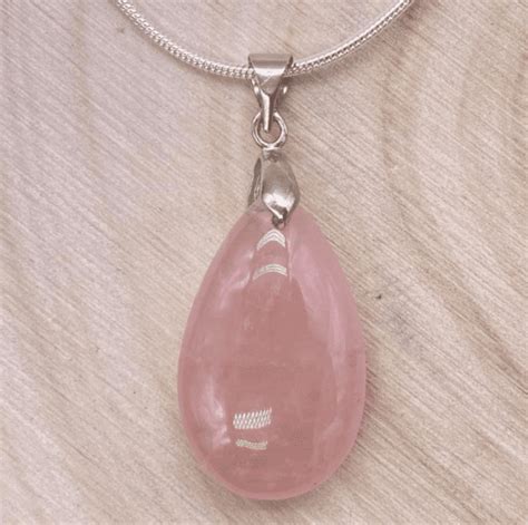 Pendentif Quartz Rose Goutte Espacechakra Fr 2024