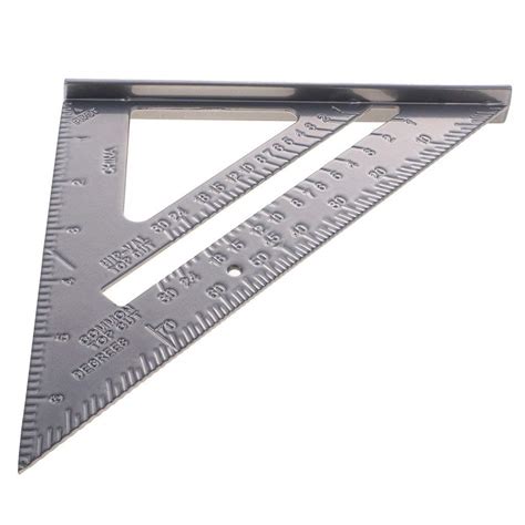 Buy Inrali Double Side Scale Aluminium Alloy Metric Inch Triangle Measurement In 90 Degree