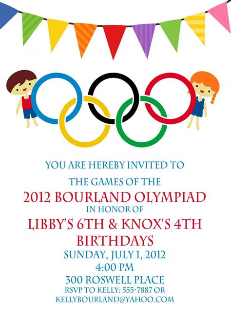 Free Printable Olympics Sports Birthday Invitation Template Artofit