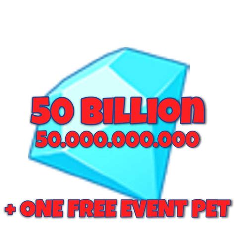 50 Billion Gems 50 000 000 000 50b Gems Roblox Pet Simulator X