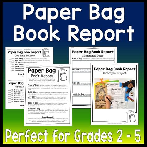 Paper Bag Book Report Template Decorate A Paper Bag Based On Fiction