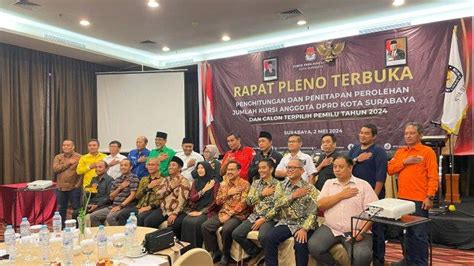 Daftar 50 Anggota DPRD Surabaya Terpilih Di Pemilu 2024 PDIP Masih