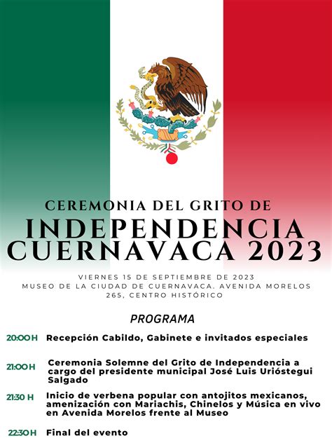 Ayuntamiento De Cuernavaca Te Invita A La Ceremonia 213 Aniversario Del