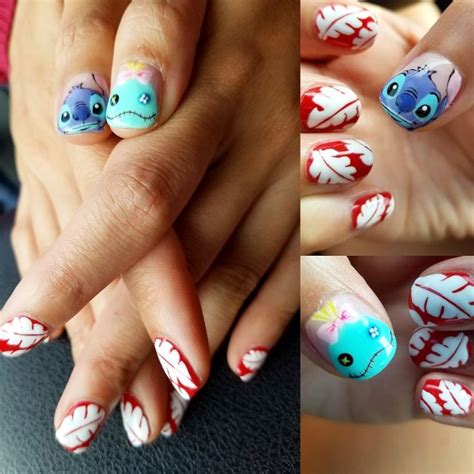 Lilo And Stitch Nail Art Featuring Stitch Scrump And Lilo Print Dress Disney