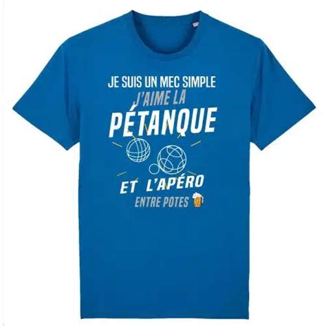 T shirt Homme J aime la pétanque et l apéro Logorigolo