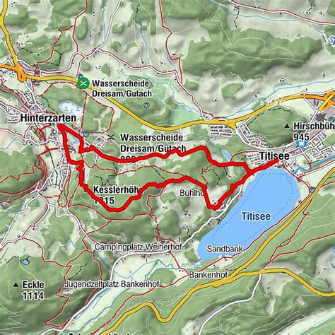 Runde von Titisee nach Hinterzarten und zurück BERGFEX Wanderung