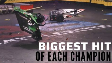 The Biggest Hit From Each Battlebots Champion Youtube