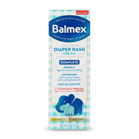 Balmex Complete Protection Diaper Rash Cream With Zinc Oxide Soothing