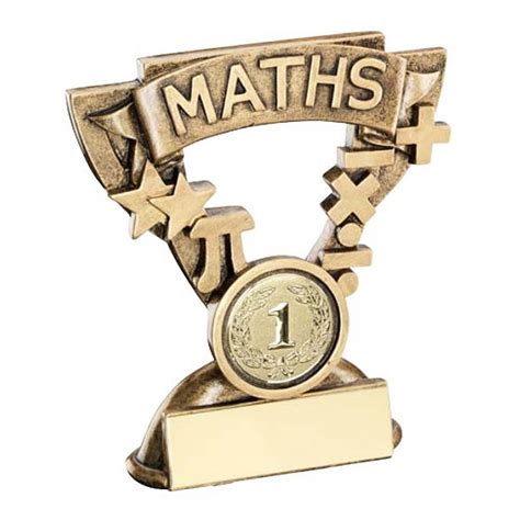 School Maths Trophy With Base Plaque Awards Trophies Supplier