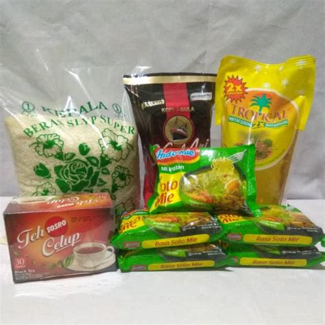 Jual Paket Sembako Murah Beras Minyak Kopi Teh Mie Shopee