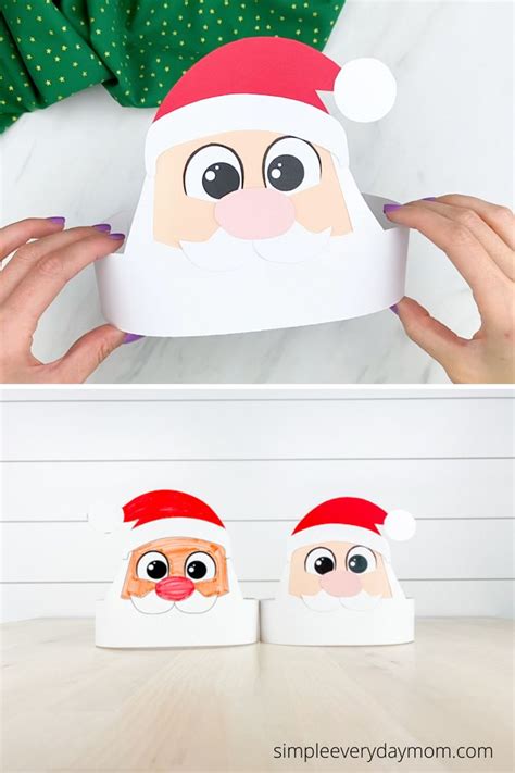 Easy Santa Headband Craft With Free Template Headband Crafts