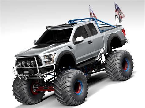 Ford Raptor Monster Truck D Turbosquid