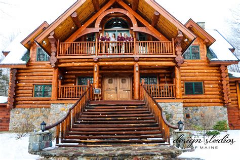 Stunning log cabin mansion winter wedding at Sugarloaf Mountain, Maine ...