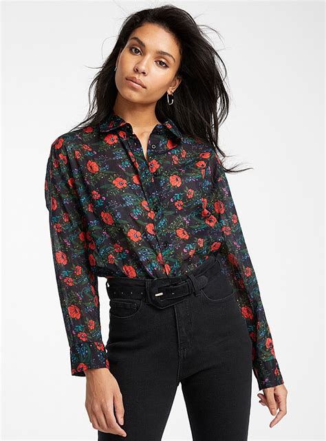 Floral Cotton Shirt Icône Women U2019s Shirts Simons