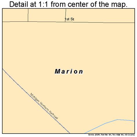 Marion Michigan Street Map 2651660