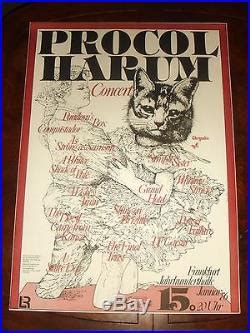 Rare 1976 PROCOL HARUM Frankfurt Germany CONCERT POSTER By GUNTHER