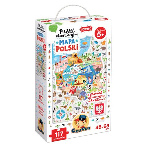 CzuCzu Puzzle Obserwacyjne Mapa Polski Opracowanie Zbiorowe