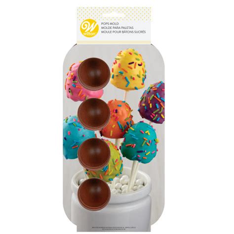 Wilton Brownie Pops Silicone Brownie And Cake Pop Molds Pan 8 Cavity — Cake And Candy Supply