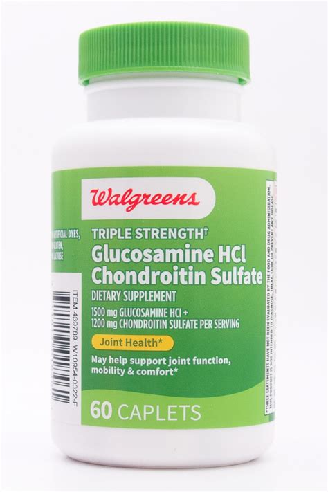 Walgreens Triple Strength Glucosamine Hcl Chondroitin Sulfate Joint