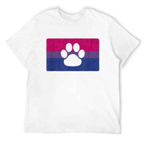 Mens Bisexual Furry Pride Flag Bi Furries T Fandom Paw T Shirt Black Small