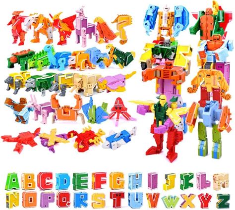 26 Letter Alphabet Transformers Toys Deformation Robot Transform Into