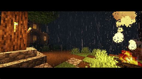 Relaxing Minecraft Background Video With Atomosphere Rain Sounds