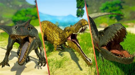 Island Sanctuary All Dinosaurs Battle Royale Part 1 Jurassic World Evolution Dinosaurs Battle