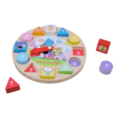 Woezel En Pip Houten Puzzel Klok Thimble Toys