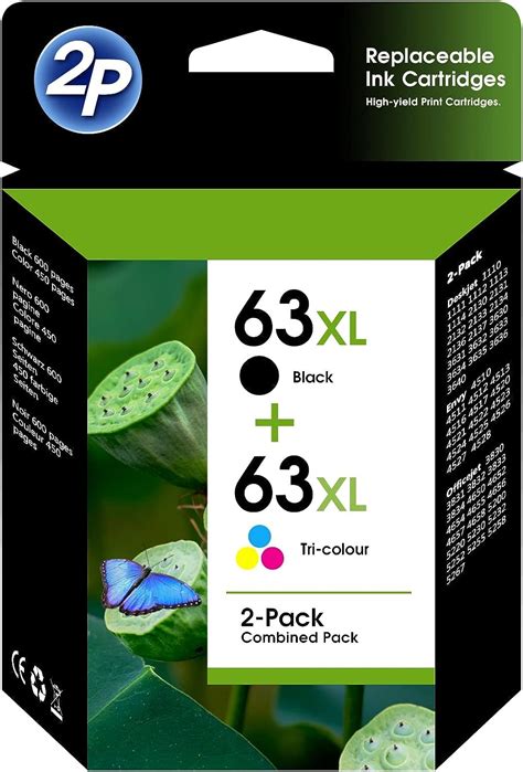 63xl Ink Cartridges Combo Pack Replacement For Hp Ink 63 63xl Ink Works With Hp