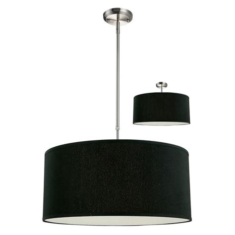 Shop Albion Black Drum Shade 24 Inch Lighting Fixture Free Shipping