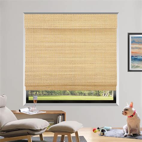 Amazon Cordless Blinds Bamboo Roman Shades Custom Blackout Window