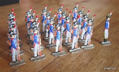 Plats D Etain Zinnfiguren Flat Tin Figure Lot Soldats Infanterie