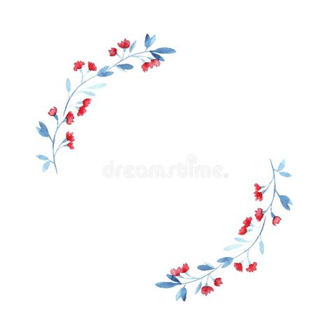 Modern Watercolor Wreath Stock Illustration Illustration Of Cute