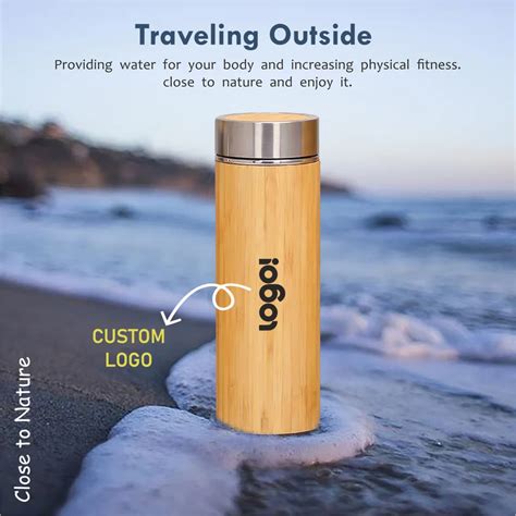 Capacity Ml Bamboo Insulated Stainless Steel Water Bottle Flask