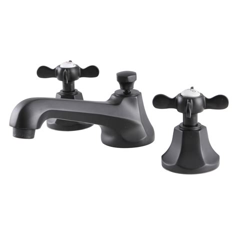 Modern Two Handle 3 Hole Deck Mounted Widespread Bathroom Faucet With