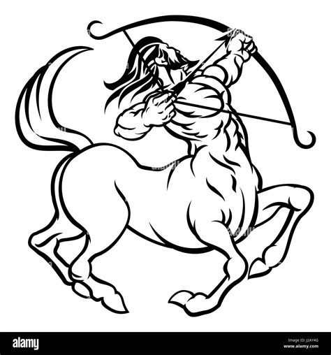 A Circular Sagittarius Archer Centaur Horoscope Astrology Zodiac Sign