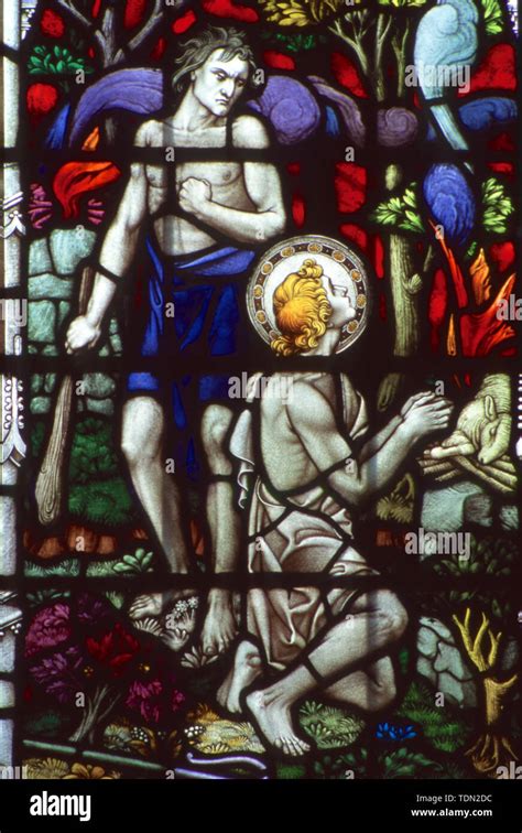 Stained Glass Window Sacrifice Of Abel Cain And Abel Genesis 41 18