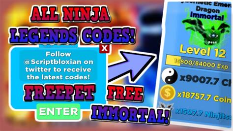 All New Current Ninja Legends Codes Roblox Ninja Legends Youtube