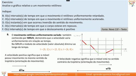 Gr Ficos Velocidade Tempo Deslocamento E Dist Ncia Percorrida Youtube