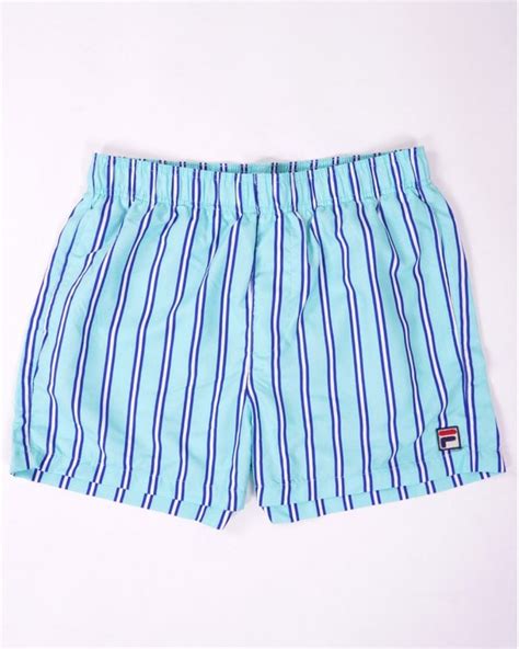 Fila Vintage Parsa Swim Shorts Aruba Blue 80s Casual Classics