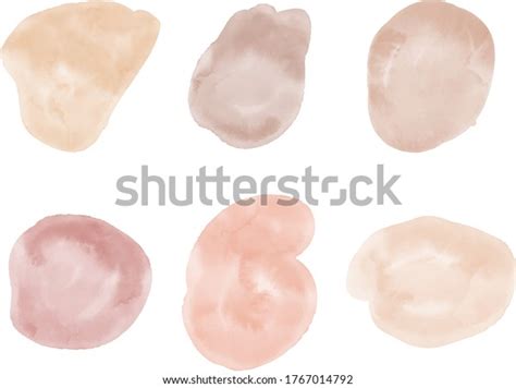 Peach Nude Brush Stroke Watercolor Texture Stock Vector Royalty Free 1767014792 Shutterstock